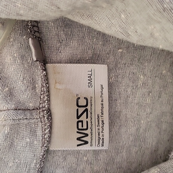 Gray Cowl Neck Sweater with Pocket - Picture 2 of 3